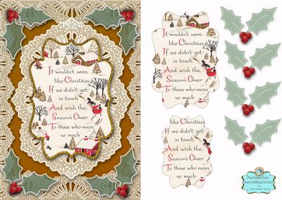 Vintage It Wouldn't Seem Like Christmas A5 Card Front