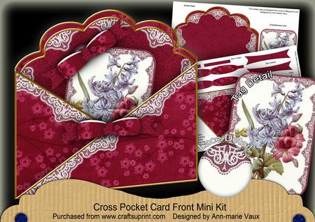 Floral Mix Cross Faux Pocket Cf Mini Kit