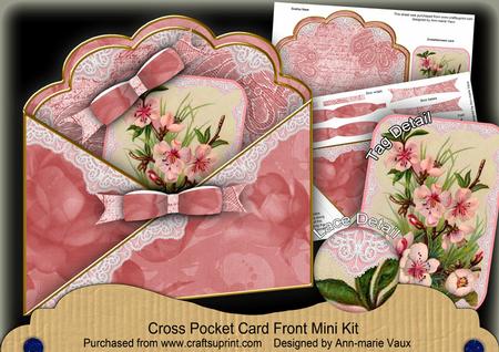 Apple Blossom Cross Faux Pocket Cf Mini Kit