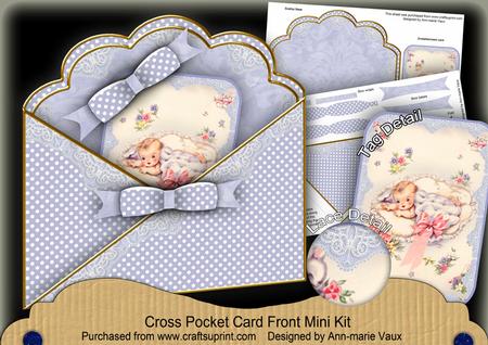 Baby Boy Blue Cross Faux Pocket Cf Mini Kit