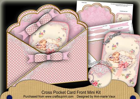 Baby Girl Pink Cross Faux Pocket Cf Mini Kit