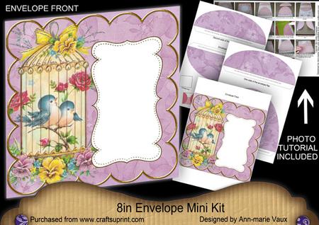 Lovebirds Lilac 8in Envelope Mini Kit