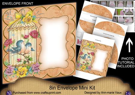 Lovebirds Peach 8in Envelope Mini Kit