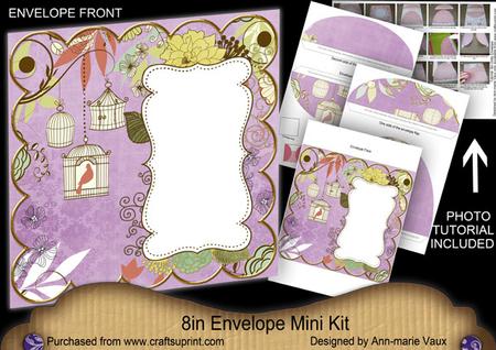 Lilac Birdcage 8in Envelope Mini Kit