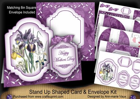 Purple Iris Happy Mothers Day Fancy Stand Up Kit