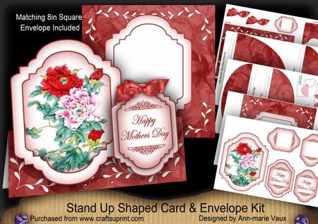 Oriental Peony Happy Mothers Day Fancy Stand Up Kit