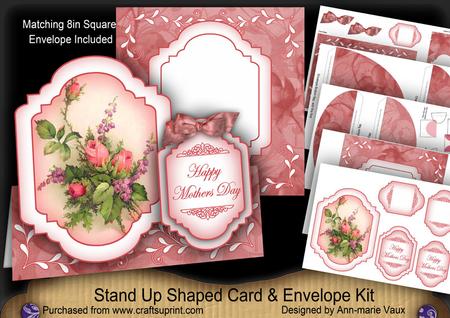 Rose Bouquet Happy Mothers Day Fancy Stand Up Kit