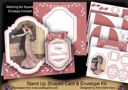 Dancing Couple Happy Mothers Day Fancy Stand Up Kit