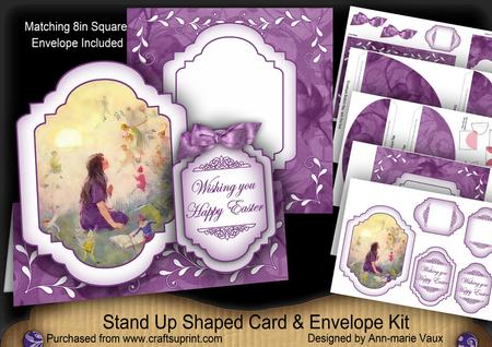Lavender Fairy Happy Easter Fancy Stand Up Kit