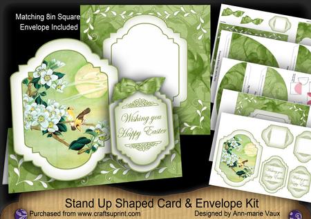 Oriental Birds Happy Easter Fancy Stand Up Kit