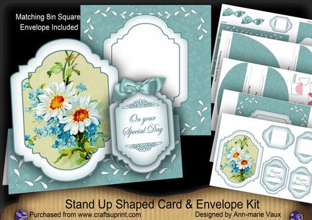 Teal Daisies Special Day Fancy Stand Up Kit