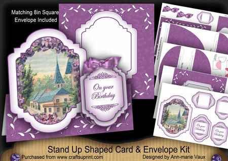 Lavender View on Your Birthday Fancy Stand Up Kit