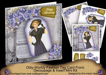 Blue Hat Happy Birthday Oldie Worldy Fashion Mini Kit