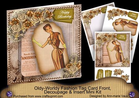 Coffee Pose Happy Birthday Oldie Worldy Fashion Mini Kit