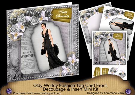 Black Gown Happy Birthday Oldie Worldy Fashion Mini Kit
