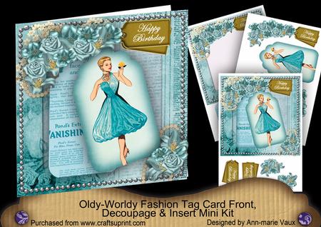 Cocktail Dress Happy Birthday Oldie Worldy Fashion Mini Kit