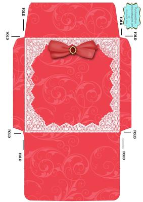 Anyone for Tennis Strawberries Square Lace Envelope