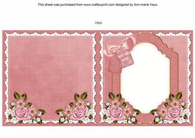 Flower Girl Sent with Love to Fit 6in Folded Insert