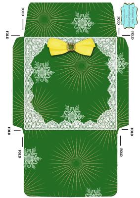 Christmas Little Angels Square Lace Envelope
