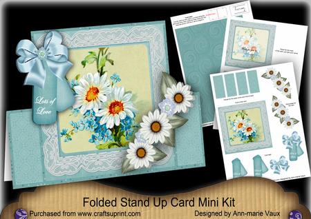 Daisies Lots of Love Folded Stand-up Card Mini Kit