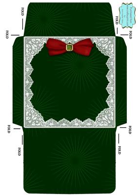 Seasons Greetings Square Lace Envelope