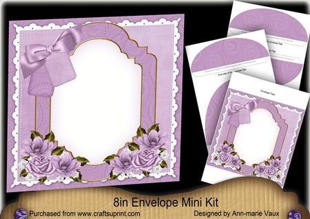 Lavender Fairy Floral 8in Envelope Mini Kit