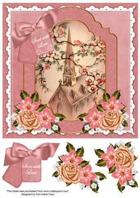 Blossom Church Sent with Love Floral 8inch Step by Step