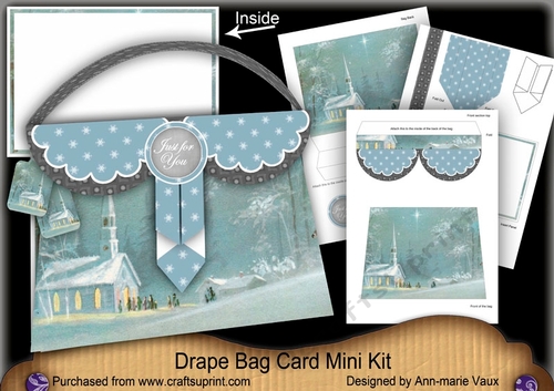 Christmas Church Just for You Drape Bag Card Mini Kit
