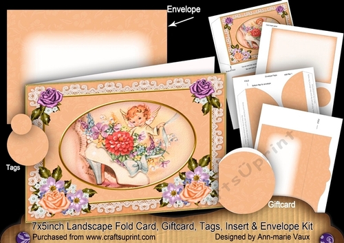 Shoe Fairy 7x5inch Landscape Card & Envelope Mini Kit