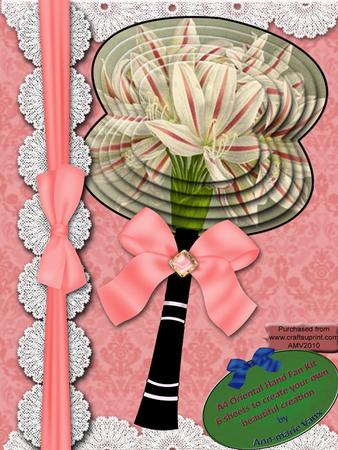 Amarylis Oriental Lace Fan Topper Kit