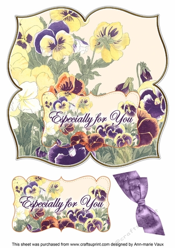 Pansies Especially for You 8in Large Blooms Fancy Topper