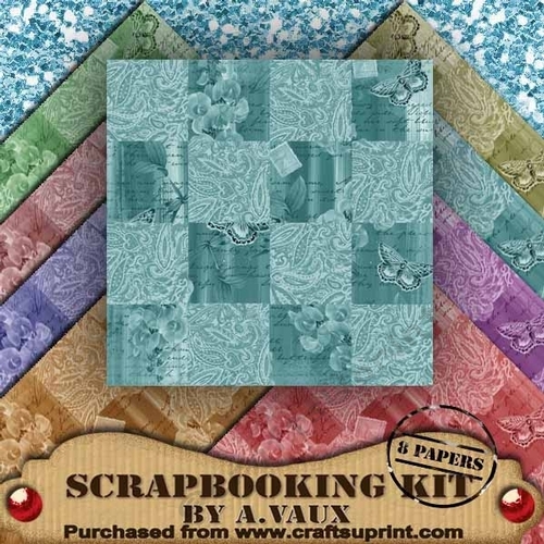 Paisley & Sweetpea Mix Weaved 8 Scrapbooking Papers Kit