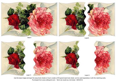 Rose Envelope Book Style Wavy Side Stacker