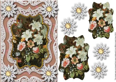 Mixed Lillies A5 Card Front Step by Step