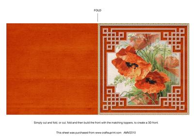 Poppies Square Styled Matching Card