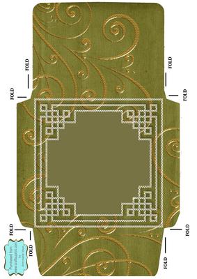 Christmas Candle Trio Square Style Envelope
