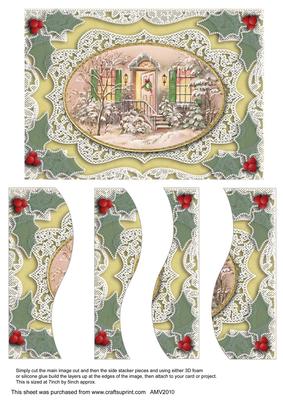 Christmas Door Lace Swirvey Side Stacker
