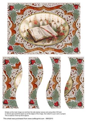 Christmas Glory Book Lace Swirvey Side Stacker