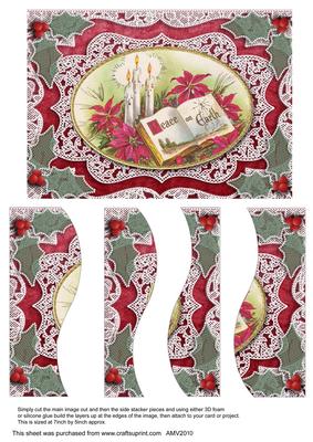 Christmas Peace Book Lace Swirvey Side Stacker