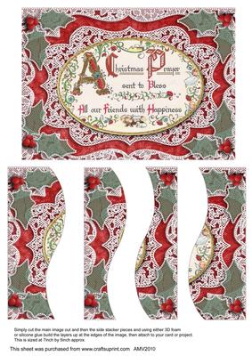 Christmas Prayer Lace Swirvey Side Stacker