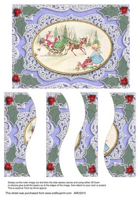 Christmas Sleigh Lace Swirvey Side Stacker