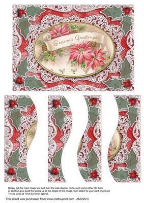 Seasons Greetings Lace Swirvey Side Stacker