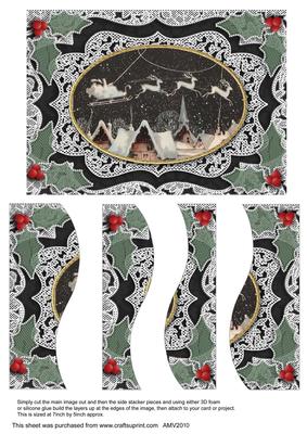 Christmas Skies Lace Swirvey Side Stacker