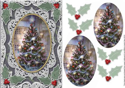 How My Christmas Tree Should Look A5 Lace Card Front