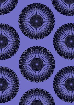Geo Black Blue Circles Backing Paper