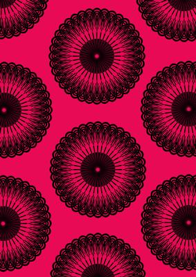Geo Cersie Pink Black Circles Backing Paper