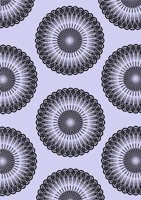 Geo Black Circles Light Blue Backing Paper
