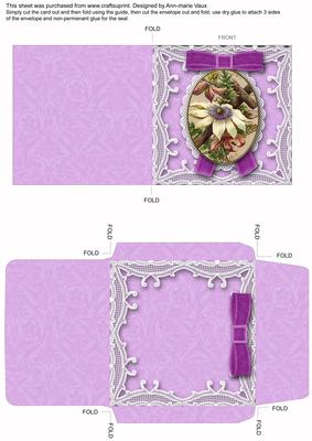 Passionflower Mini Card and Matching Envelope Sheet