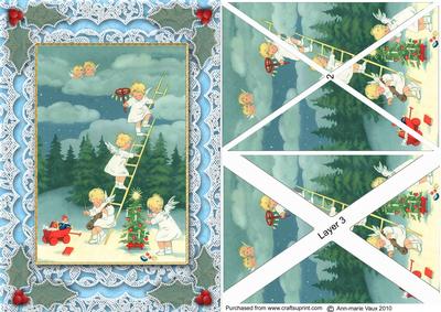 Sky Ladder A5 Lace Card Front Side Step Stacker