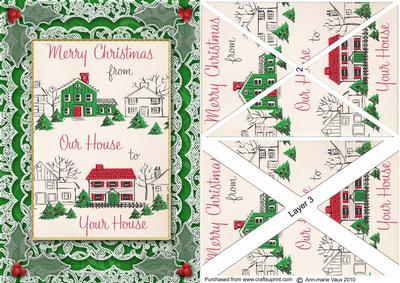 Our House to Yours A5 Lace Card Front Side Step Stacker